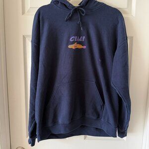 CIMI Catalina Island Marine Institute Graphic Hoodie Navy Sweatshirt Size L